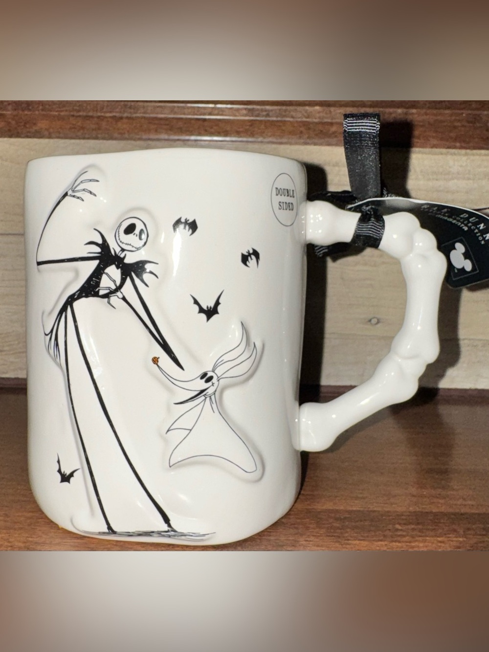 Cute 🥰 Rae Dunn Disney Nightmare Before Christmas Jack & Zero "PLAY DEAD" Mug
